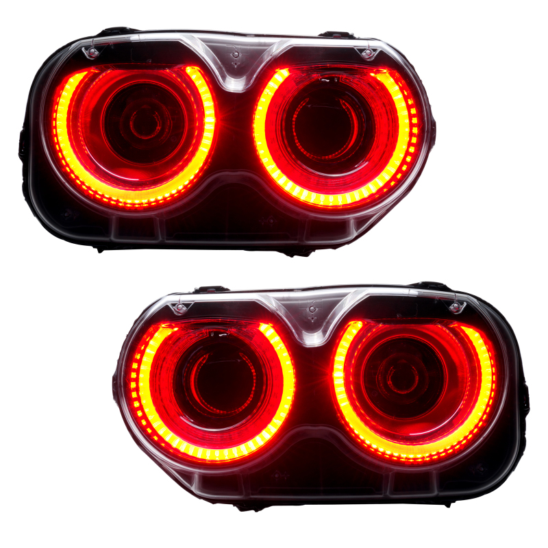 Dodge Challenger Headlight Halo Kit - ORACLE Lighting - LED - Red - `15-`23